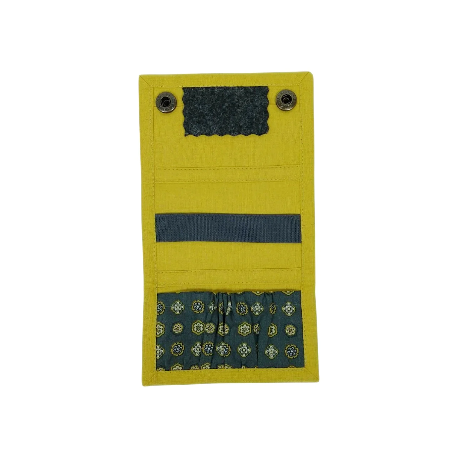 Органайзер КВ10 mustard из ткани на кнопках на 10 ячеек 02